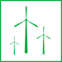 download Eco Green Windmill Icon clipart image with 45 hue color