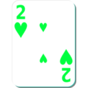 download White Deck 2 Of Hearts clipart image with 135 hue color
