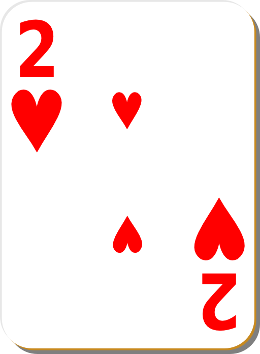 White Deck 2 Of Hearts