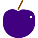 download Red Apple clipart image with 270 hue color