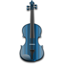download Violin clipart image with 180 hue color