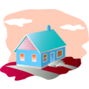 download House clipart image with 180 hue color