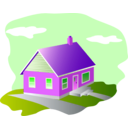 download House clipart image with 270 hue color