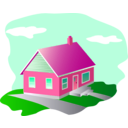 download House clipart image with 315 hue color