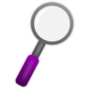 download Magnifying Glass clipart image with 270 hue color