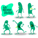 download Lil Green Men clipart image with 90 hue color