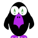 download Black Bird clipart image with 225 hue color