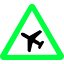 download Roadsign Aiplane clipart image with 135 hue color