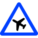 download Roadsign Aiplane clipart image with 225 hue color