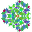 download Kaleidoscope 3 Fold Symmetry clipart image with 90 hue color