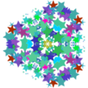 download Kaleidoscope 3 Fold Symmetry clipart image with 135 hue color