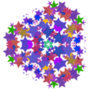 download Kaleidoscope 3 Fold Symmetry clipart image with 225 hue color