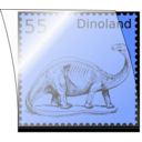 download Dino Stamp In Stamp Mount clipart image with 90 hue color