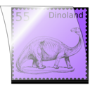 download Dino Stamp In Stamp Mount clipart image with 135 hue color