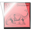 download Dino Stamp In Stamp Mount clipart image with 225 hue color