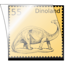 download Dino Stamp In Stamp Mount clipart image with 270 hue color