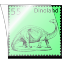 download Dino Stamp In Stamp Mount clipart image with 0 hue color