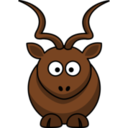 download Cartoon Kudu clipart image with 0 hue color