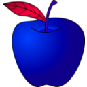 download Apple clipart image with 225 hue color