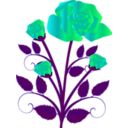 download Rose clipart image with 180 hue color