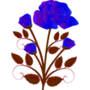 download Rose clipart image with 270 hue color