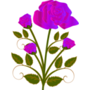 download Rose clipart image with 315 hue color