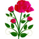 download Rose clipart image with 0 hue color