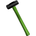 download Red Sledgehammer clipart image with 90 hue color