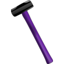 download Red Sledgehammer clipart image with 270 hue color