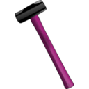 download Red Sledgehammer clipart image with 315 hue color