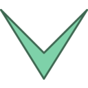 download Arki Arrow Down clipart image with 180 hue color