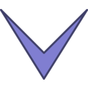 download Arki Arrow Down clipart image with 270 hue color