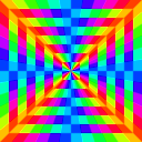 download 12 Color Rainbow Square Tunnel clipart image with 45 hue color