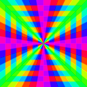 download 12 Color Rainbow Square Tunnel clipart image with 135 hue color