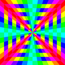 12 Color Rainbow Square Tunnel