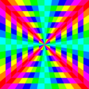 12 Color Rainbow Square Tunnel