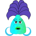 download Pineapple Face clipart image with 135 hue color
