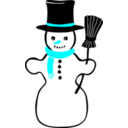 download Snowman clipart image with 180 hue color