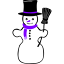 download Snowman clipart image with 270 hue color