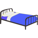 download Single Bed clipart image with 180 hue color