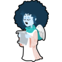 download Singing Angel clipart image with 180 hue color