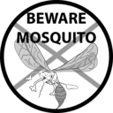 download Beware Mosquito clipart image with 90 hue color