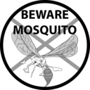 download Beware Mosquito clipart image with 0 hue color