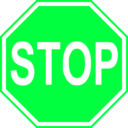 download Stop Sign clipart image with 135 hue color