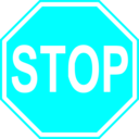 download Stop Sign clipart image with 180 hue color