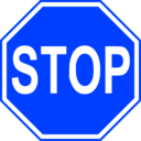 download Stop Sign clipart image with 225 hue color