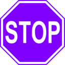 download Stop Sign clipart image with 270 hue color