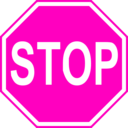 download Stop Sign clipart image with 315 hue color