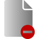 download File Delete Icon clipart image with 0 hue color