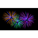 download Fireworks clipart image with 180 hue color
